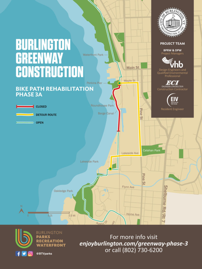 Bike Path Detour Map 2020