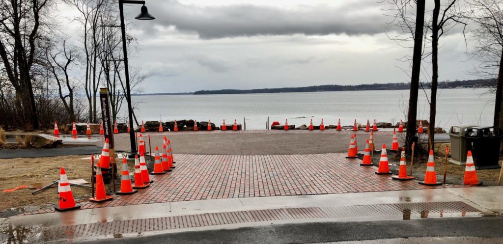 New brickwork at the Oakledge Park entrance on Flynn Avenue