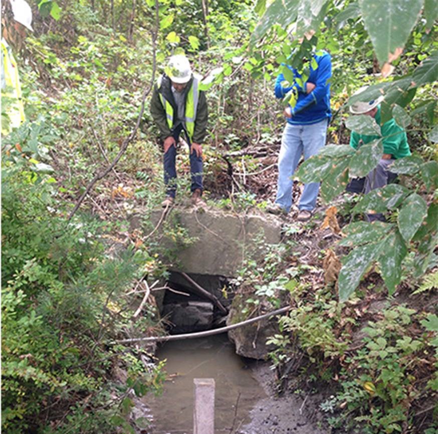 The outfall of the North Beach stone culvert has partially collapsed and will be repaired in conjunction with bike path rehabilitation.