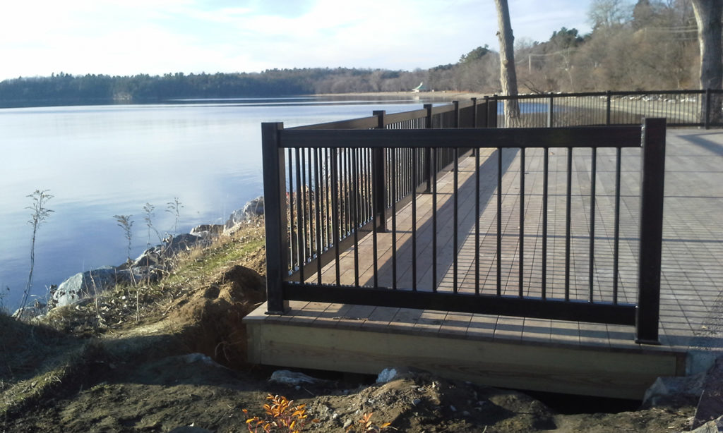 New Vermont-made railings have been installed along the lookout deck.