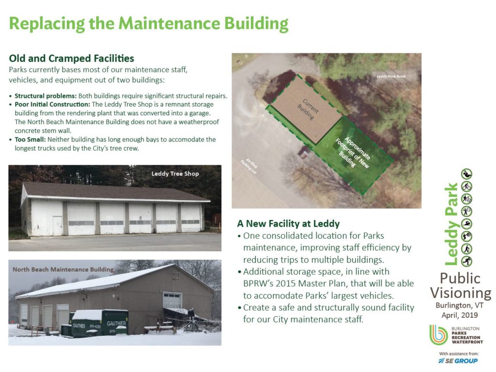 Poster showing The replacement building for our tree crew and park maintenance staff